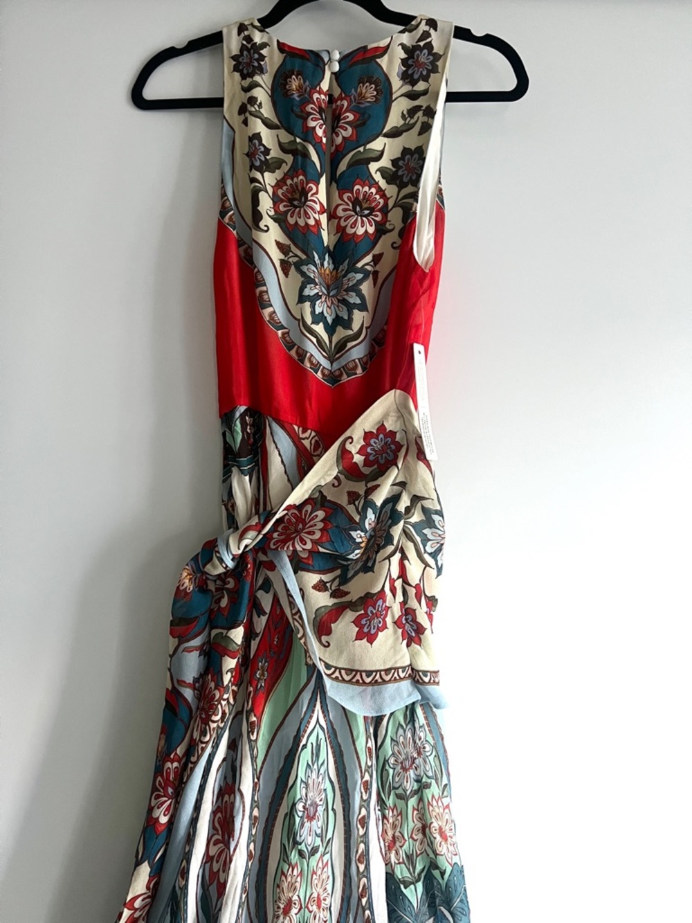 FARM Rio x Anthropologie Floral Sleeveless Tie-Waist Scarf Maxi Dress Size M NWT - Picture 9 of 12